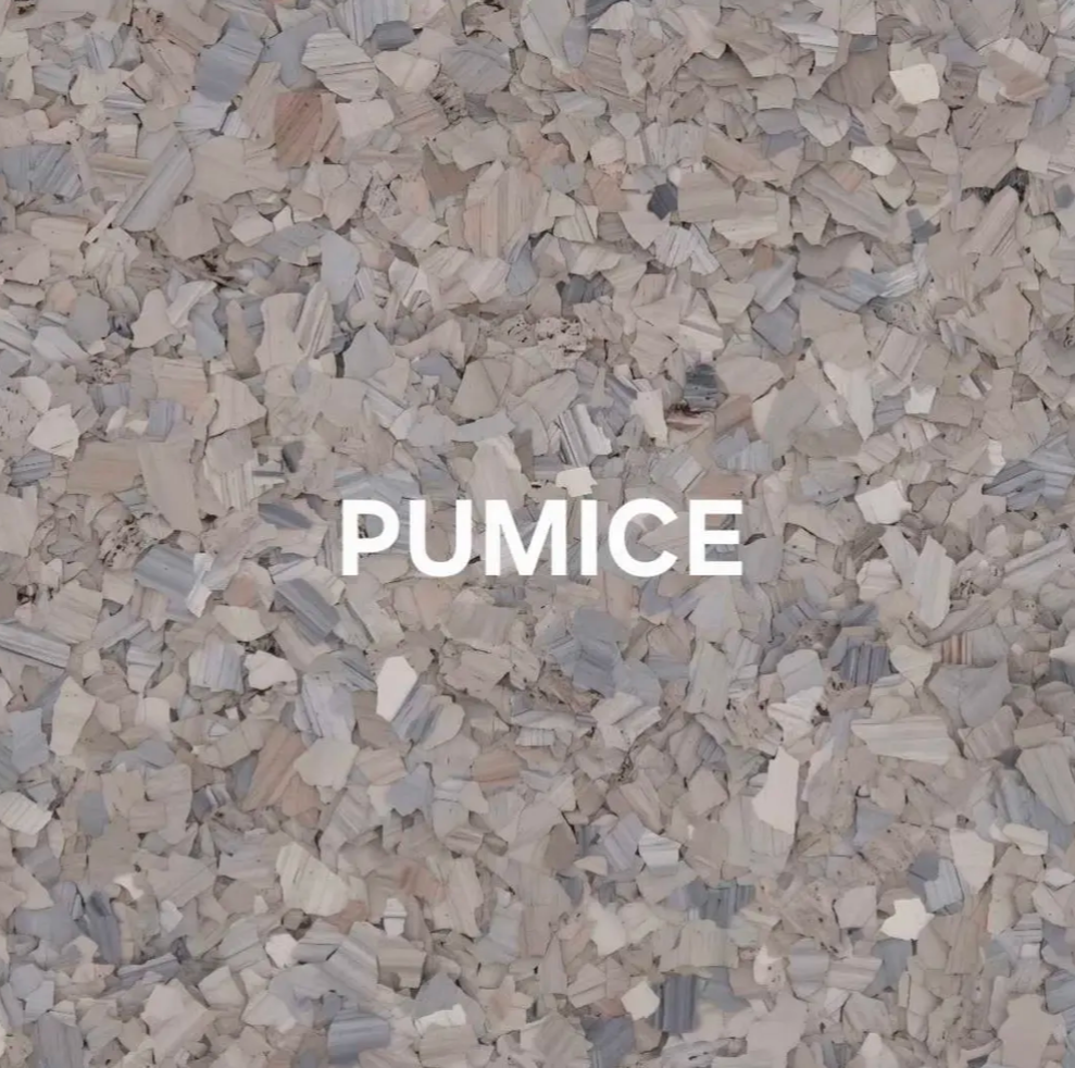 Pumice decorative flake blend sample